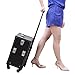 Songmics Large Beauty Nail art Storage Tool Kit Trolley Black 4 Universal Wheels JHZ02H