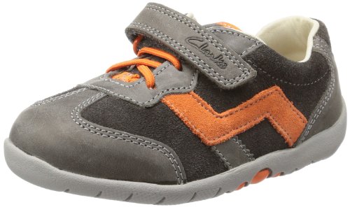 Clarks Baby Softly Go Fst First Walking Shoes  Gray Grau (Slate Leather) Size: 22