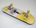 Produktbild KOMPLETT Fingerskateboard WORLD-CREATIVE #5 "LOVE, PEACE & NATURE" Deck + Achsen SILBER + FINAL-ROTATION PU Wheels GELB von FREEFINGERS® Handmade Wood Fingerboard