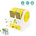 Produktbild USB Air Cooler Mobil Mini Klimaanlage, Tragbarer Mini-USB-Lüfter mit Zwei Anschlüssen und blattloser Kühlung Stummer Duft Schreibtisch Tischventilatoren für das Büro zu Hause,Yellow