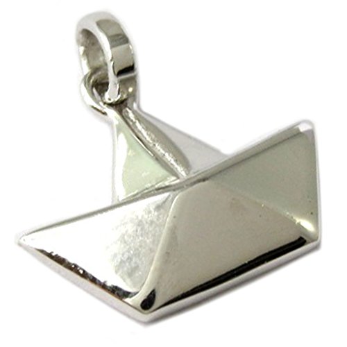 Les Trésors De Lily [P1219] - Ciondolo argento 'Origami' argentato (rodio)barca.