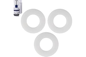 JIANGBINGREN 3 Pack 816.418.00.1 Flush Valve Base Sealing Washer Compatible with Geberit Replacement Silicon Clear Washers Repair (White)