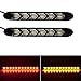 Produktbild DSstyles 6 LEDs, Auto-Blinker, wasserfest, Ritterfahrer, Pfeilspitze, Blinker, fließendes DRL Red+Yellow Light