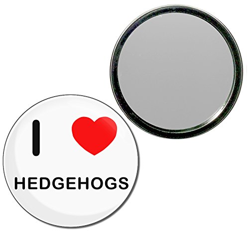 I Love Hedgehogs - 77mm Round Compact Mirror