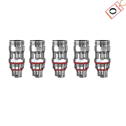 Cabezal de bobina de 0,6 ohmios Eleaf EC-S para atomizador MELO 5 y kit de borde Eleaf iStick SS316L con protección contra quemaduras en seco (5 piezas)