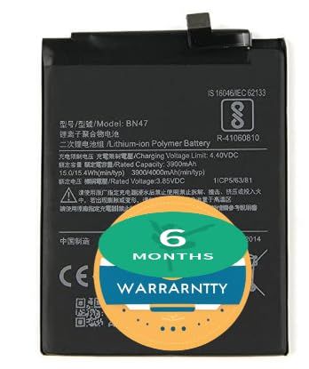 generic pkstore BN47 Battery Compatible for Xiaomi Redmi 6 Pro | Xiaomi Mi A2 Lite Battery + waarnty