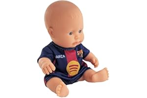 Miniland FC Barcelona - Muñeco 21 cm con Equipación Oficial Blaugrana, Muñeco Barça Fútbol Articulado y Coleccionable, Licencia Oficial (Caucásico)