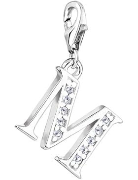Nenalina Charm Buchstabe M Anhänger in 925 Sterling Silber für alle gängigen Charmträger - 712713-019