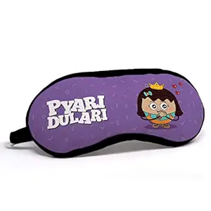 Indigifts Birthday Gift For Girl Pyari Dulari Printed Sleep Mask for Girls 7.8x3.3 inches - Birthday Present for Friend, Girl, Sister, Roommate, BFF Gift Ideas, Designer Eye Cover, Friendship Day Gift
