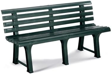 Bregenz 2 Seater Bench - his 2 seater metal bench is a great addition to any garden or patio, made with a durable steel frame which can last for years to come. (Green)