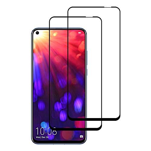 Widamin 2Pack, Compatible avec Honor View 20 Couverture complète Verre trempé, Protecteur d'écran，[Haute définition], [9H dureté], [Anti Rayures] - pour Huawei Honor View20