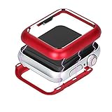 Gaddrt Magnetisches Uhrengehäuse Magnetrahmen Watch Case Schutzhülle für Apple Watch Series 4 44mm (rot)