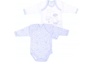 Ellepi Body Neonato Manica Lunga Invernale in Caldo Cotone Naturale | 2 Pezzi Rosa o Azzurro