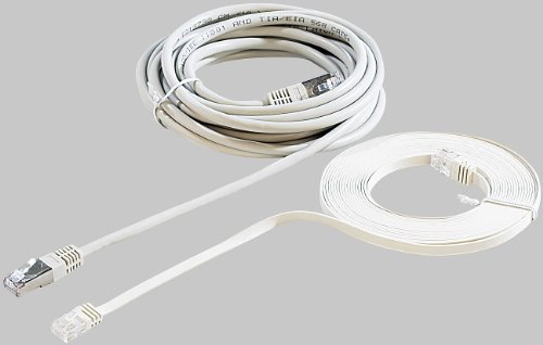 Fibrionic Network Solutions Netzwerk-Kabel Cat5e flach, weiß, 5m - 2
