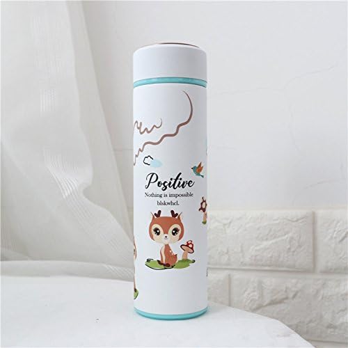 Damlonby A simple couple stainless steel vacuum flask schoolgirls leakproof large portable water cups, small white deer Insulated Cup