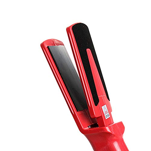 Nulijianchi2 Hair Straightener Ceramic Alloy Electric Splint Multi-Function Perm Professional Hairdresser Does Not Hurt Hair  Red