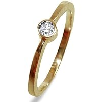 Goldring 14 Kt mit Moissanit