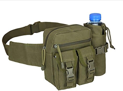 RENZE Waist Pack, Multi-functional Waterproof Kettle Outdoor Sports Waist Bag, Workout Pouch - Hiking (Army Green)