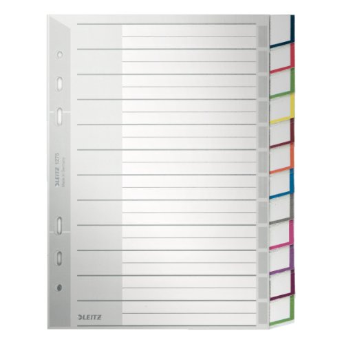 Leitz 12750000 - Hojas separadoras de pl stico para archivador A5 12 hojas Leitz 12750000 - Hojas separadoras de pl stico para archivador A5 12 hojas