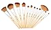 Luvia Cosmetics - Bamboo's Root - Make up brush set made of high quality Bamboo handle and original Taklon Hair - 12 Brushes including caringly designed linen pouch - Vegan - Also appropriated for people with pet hair allergy - Christmas and Advent Presents / Gift for Her