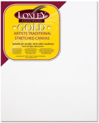 Loxley Gold 20 x 16-inch 50 x 40 cm 18 mm Traditional Depth Stretched Artist Canvas Primed