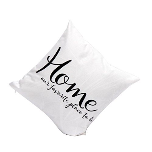 Kissenbezüge Longra Linen Brief Dekokissen Fall Sofa Kissenbezug Wohnkultur (45cm*45cm/17.7*17.7) (A) - 2