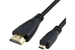 HERFAIR Kabel Micro HDMI na Mini HDMI, 4K Micro HDMI męski na mini HDMI męski kabel adaptera do przesyłania sygnałów audio i wideo kompatybilny z aparatem cyfrowym, tabletem, monitorem itp. (nie standardowe HDMI)