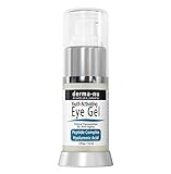 Crema de Ojos Antiarrugas por Derma-nu – Tratamiento en Gel anti-envejecimiento para las ojeras, hinchazón y arrugas - Fórmula de construcción de péptidos de colágeno - Ácido Hialurónico y Aminoácidos - .5 oz