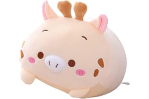 LICHENGTAI Oreiller en Peluche, 20cm Jouet en Peluche Mignon Girafe Oreiller de Corps Animal en Peluche Jouet Étreignant de Dessin Animé Doux, Cadeau pour Enfants Bébé Filles Garçons Anniversaire Noël
