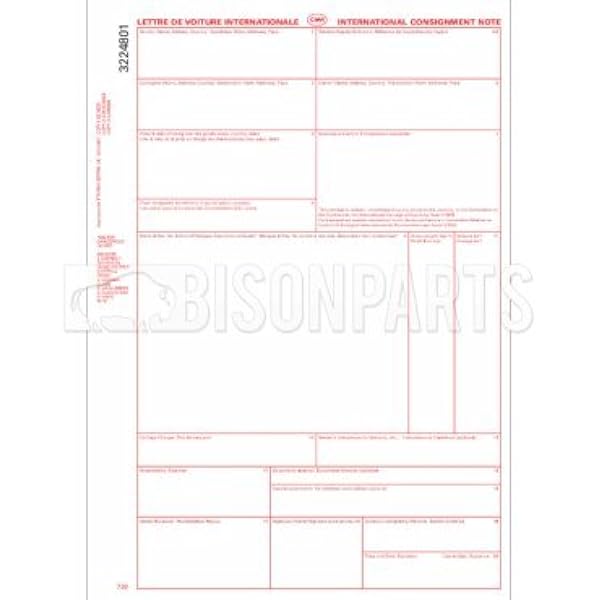 Bison Parts Cmr Consignment Notes 4 Part 100 Sets Per Pad Amazon Co Uk Stationery Office Supplies