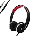 Produktbild ONTA® gorsun On Ear Kopfhörer Faltbar Leichte Kopfhörer Stereo Sport On Ear Kopfhoerer mit Mikrofon und Lautstärkeregler für iPhone Computer und Laptop - Schwarz
