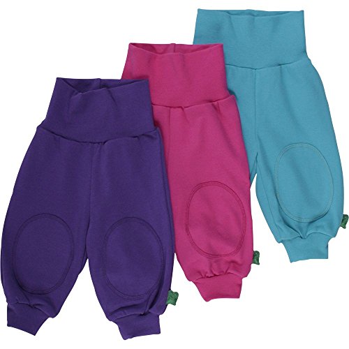 Fred's World by Green Cotton Baby Girls Alfa pants mix 3-PACK Trousers, Purple (purple 019354201), 98