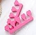 Homgaty 4X Soft bright colored toe Foam finger separator Pink