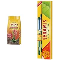 Seramis Ton-Granulat als Pflanzenerden-Ersatz für Kakteen und Sukkulenten,Rotbraun/Antrazith & Gießanzeiger für alle…