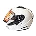 Produktbild Motorradhelm Männer und Frauen Doppelscheibe Vollgesichts Helm (Farbe : B, größe : M(55-57cm))