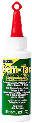 Gem-Tac 59 ml, Pegamento glutinoso para Gemas, Botella pequeña de plástico con Boquilla