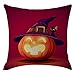 Produktbild Eternali Halloween Kürbis Serie Teufel Hexe Drucken Deko Zierkissenbezüge Kissenbezug für Auto Sofa Büro Wohnzimmer Schlafzimmer Terrasse Dekor Kissenhülle Kissen SofaKissen DekoKissen