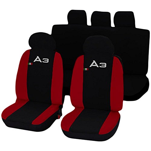 Lupex Shop Seat Covers, Black/Red autobildeg