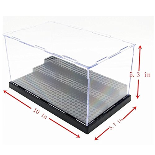 MIMIEYES-Custodia-scatola-per-esposizioni-in-acrilico-dimensione-254-cm-x-1448-x-134-cm-a-prova-di-polvere-adatta-per-contenere-le-minifigure-LEGO-colore-della-base-nero