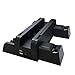 Produktbild htfrgeds 4 USB Output Ports für PS4 / PS4Pro / PS4 Slim Mainframe geeignet Multi-Function Dock Cooling Base Dual Controller Ladegerät mit Festplattenspeicherständer