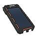 Produktbild Solar Ladegerät Power Bank 15000mAh X-DNENG Duale USB Ports Externer Akku mit High-Effizienz Solar Panel und 2 LED Lichter Powerbank Solar für Handy iPhone 8 6s 7Plus, Samsung Galaxy S8, Tablets, Kameras und alle USB-Geräte, Outdoor-Sportarten(Schwarz + Orange)