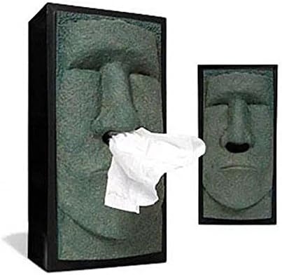 UINIAI Creative fun stone portrait tissue box,tissue box cover(1 box )