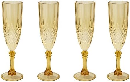 TALKING TABLES Party Porcelain Gold Flutes (4 Pack)