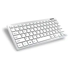 NSinc, Mini Slim Stylist Multimedia Keyboard Wired USB for PC, High Performance (Black/Silver)