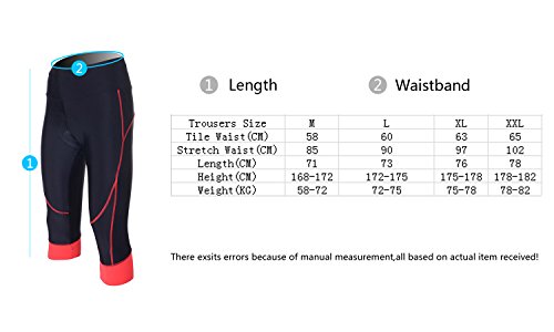 Damen Fahrradhose Radlerhose Mit Coolmax Sitzpolster Damen Radhose 3/4 Komfort Slim Fit - 5