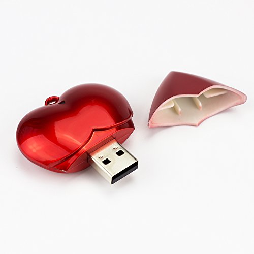 MAXINDA Witzige Rote-herzförmige Speicherstick Love Geschenk memory stick(64GB) - 3