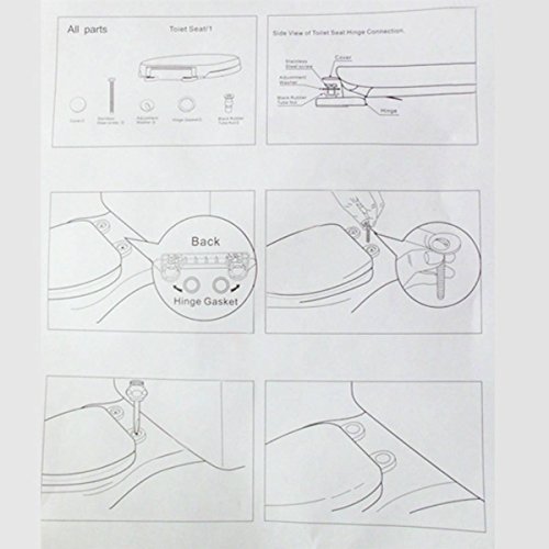 KING DO WAY Schrauben für Toilettensitz Toilettendeckel Klodeckel Toilette WC Sitz Deckel - 6