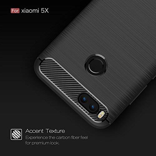 XiaoMi Mi 5X Funda  SMTR Cubierta Delgado material de silicona Funda Protective Case Cover  Dise  o durable   M  xima protecci  n contra golpes  para XiaoMi Mi 5X - negro