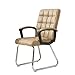 Produktbild LXQGR Multi Purpose Esszimmerstühle Kunstleder Gepolstertes Schlitten-Chrome Design Gepolsterter Sitz für Küche Büro mit Einsatz Modern (schwarz) (Farbe : C)