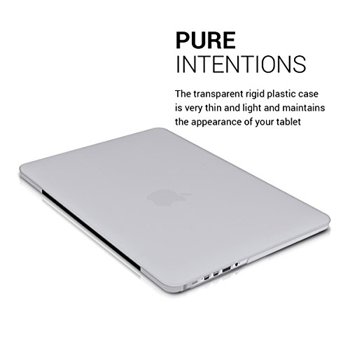 kwmobile Hardcase Laptop Hülle für Apple MacBook Pro Retina 15″ (ab Anfang 2013) – Matt Transparent dünne gummierte Schutzhülle Cover Case Tasche - 4